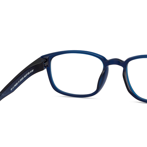 Hooper Sky Blue Full Rim Rectangle left side Hooper Sky Blue Full Rim Rectangle left side
