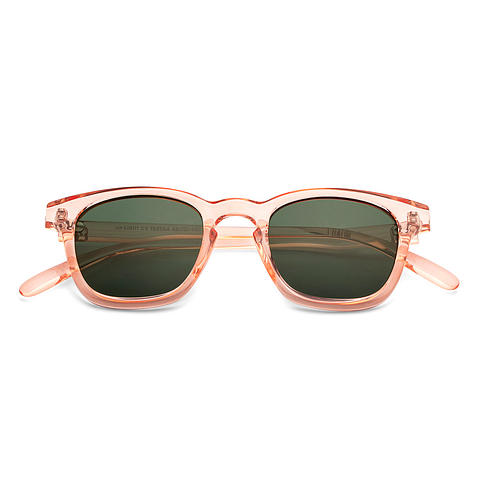 Hooper Pink Transparent Full Rim Square left side