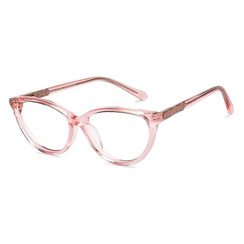 Hooper Online Pink Transparent Full Rim Cat Eye right side