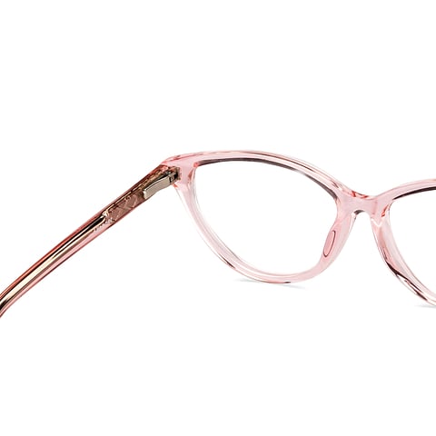 Hooper Online Pink Transparent Full Rim Cat Eye right side