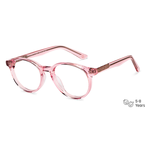 Hooper Online Pink Transparent Full Rim Round left side