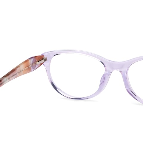 Hooper Online Purple Transparent Full Rim Cat Eye right side