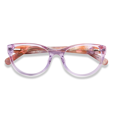 Hooper Online Purple Transparent Full Rim Cat Eye left side