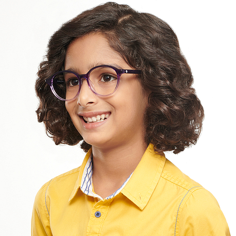 Hooper Online Purple Transparent Full Rim Round left side