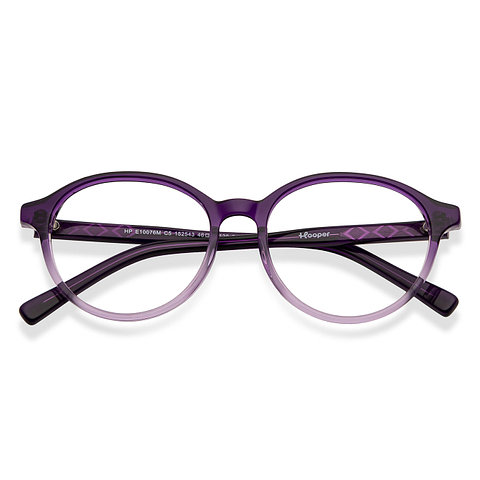 Hooper Online Purple Transparent Full Rim Round left side