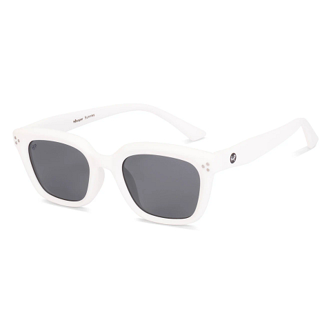 Hooper White Full Rim Square left side