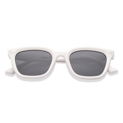 Hooper White Full Rim Square left side