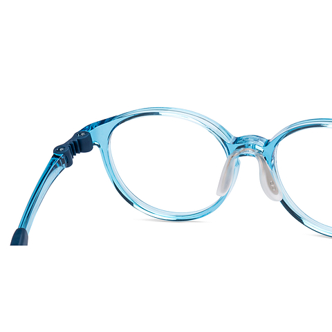 Hooper Blue Transparent Full Rim Round right side