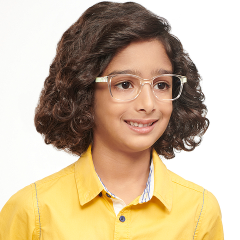 Hooper Crystal Transparent Full Rim Rectangle left side