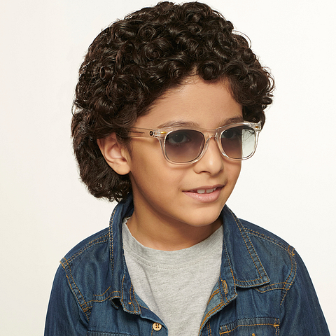 Hooper Crystal Transparent Full Rim Square left side