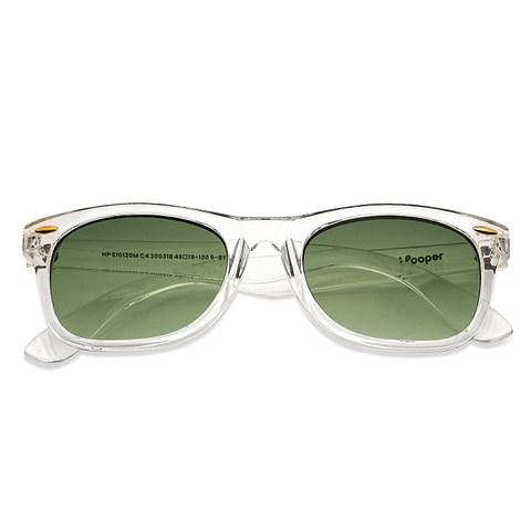 Hooper Crystal Transparent Full Rim Square left side