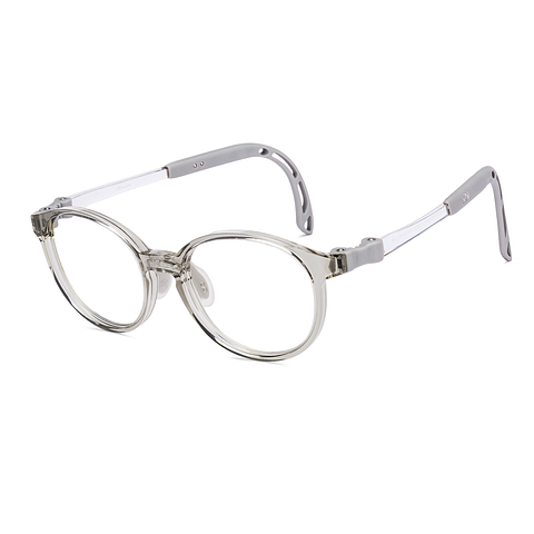 Hooper Gray Transparent Full Rim Round left side
