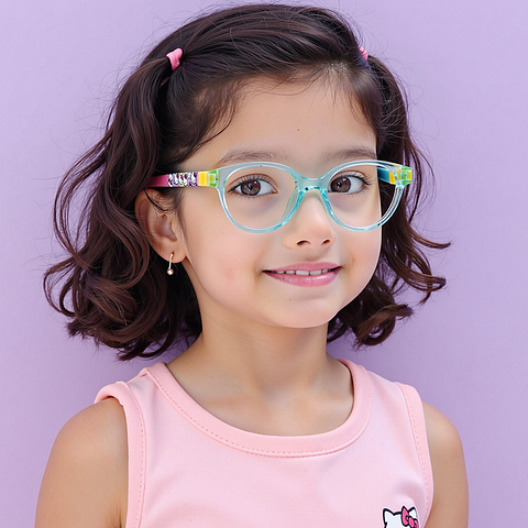Hooper Blue Full Rim Cat Eye left side