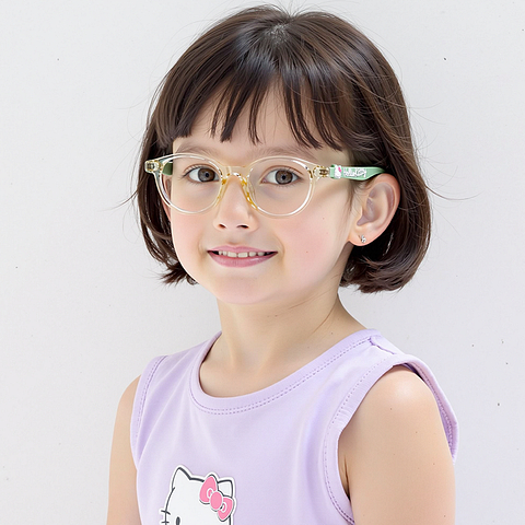 Buy Transparent Light Green Full Rim Round Kids 8-12 yrs