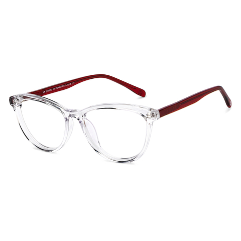 Hooper Online Crystal Transparent Full Rim Cat Eye left side