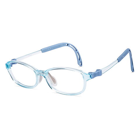 Hooper Blue Transparent Full Rim Rectangle left side