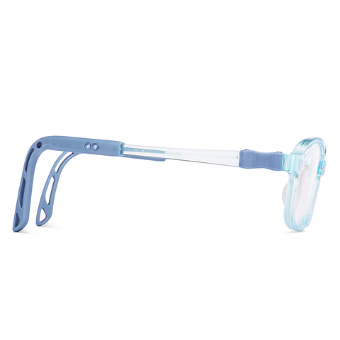 Hooper Blue Transparent Full Rim Rectangle left side