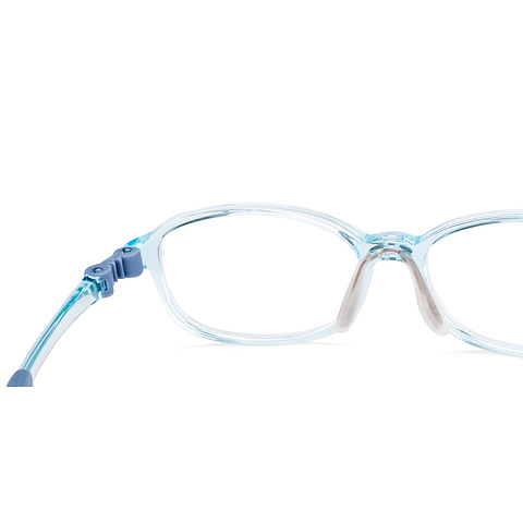Hooper Blue Transparent Full Rim Rectangle right side