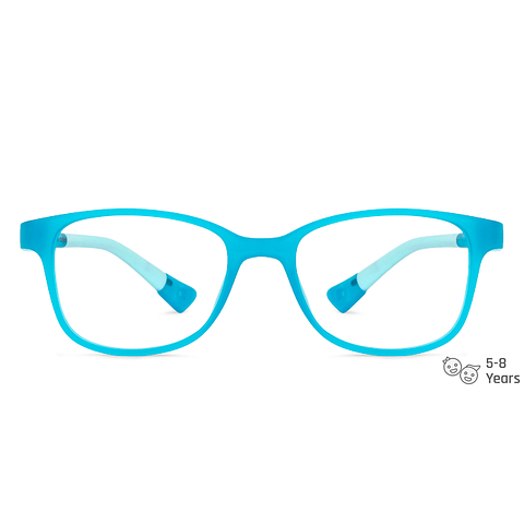 Hooper Sky Blue Full Rim Rectangle left side