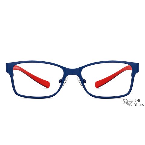 Hooper Screen Glasses Blue-Block Kids Computer Glasses  Blue Marron Full Rim Rectangle Kids  5-8 yrs  Hooper Digi Hooper HP E10008-C1 left side