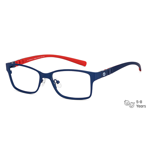 Hooper Screen Glasses Blue-Block Kids Computer Glasses  Blue Marron Full Rim Rectangle Kids  5-8 yrs  Hooper Digi Hooper HP E10008-C1 right side
