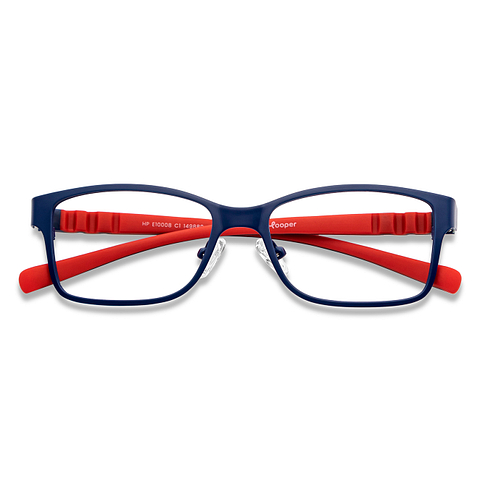 Hooper Screen Glasses Blue-Block Kids Computer Glasses  Blue Marron Full Rim Rectangle Kids  5-8 yrs  Hooper Digi Hooper HP E10008-C1 left side