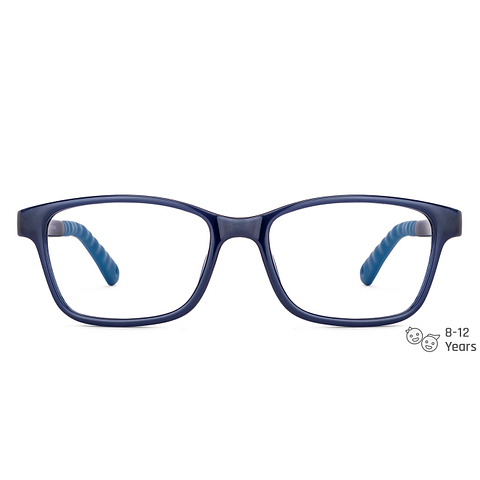 Hooper Screen Glasses Blue-Block Kids Computer Glasses: Blue Red  Full Rim Rectangle Kids  8-12 yrs  Hooper TR Flex Hooper HP E10038L-C1 left side