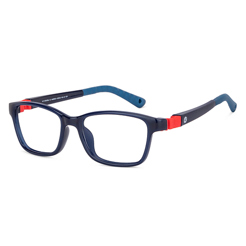Hooper Screen Glasses Blue-Block Kids Computer Glasses: Blue Red  Full Rim Rectangle Kids  8-12 yrs  Hooper TR Flex Hooper HP E10038L-C1 left side