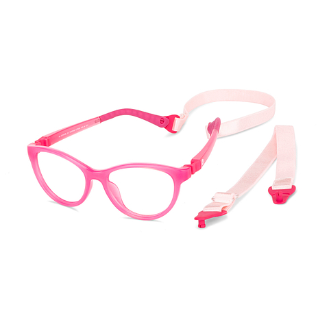 Hooper Online Pink Transparent Full Rim Cat Eye left side