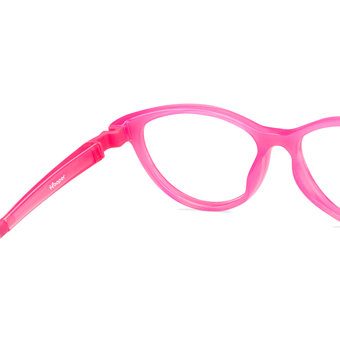 Hooper Online Pink Transparent Full Rim Cat Eye right side