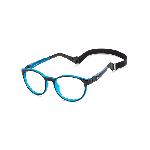 Hooper Screen Glasses Blue-Block Kids Computer Glasses: Black Blue  Full Rim Round Kids  5-8 yrs  Hooper TR Flex Hooper HP E10044M-C2 right side
