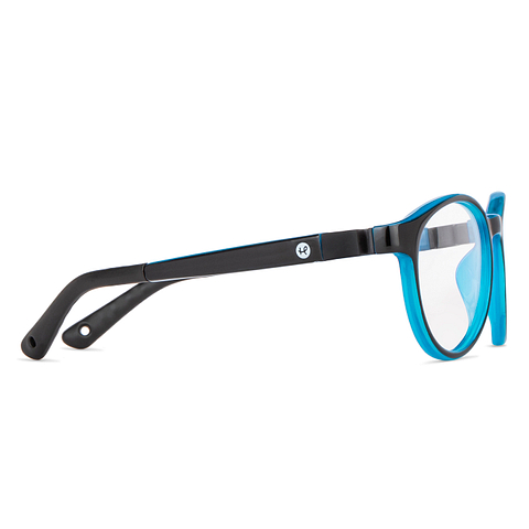 Hooper Screen Glasses Blue-Block Kids Computer Glasses: Black Blue  Full Rim Round Kids  5-8 yrs  Hooper TR Flex Hooper HP E10044M-C2 left side