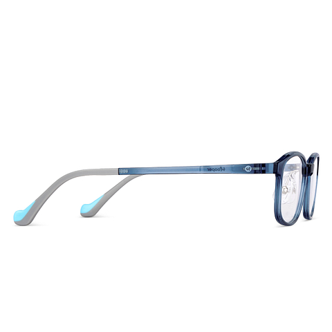 Hooper Online Blue Transparent Full Rim Rectangle left side