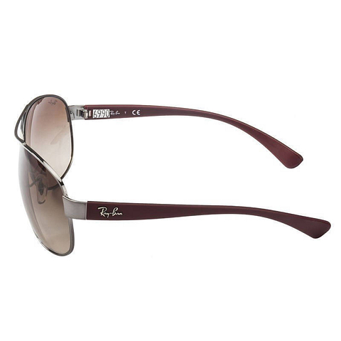 BRANDED Mid Gunmetal Full Rim Aviator left side