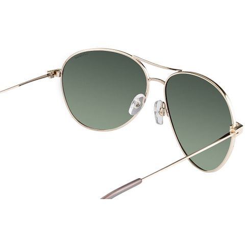 Polaroid Silver Full Rim Aviator left side