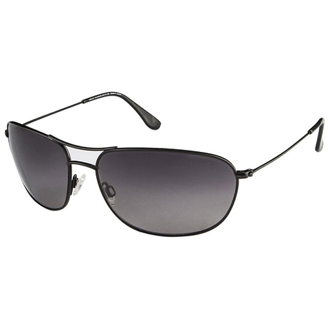 BRANDED Black Full Rim Aviator left side