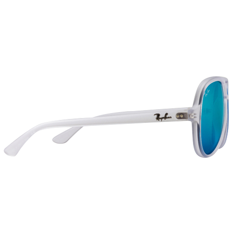 BRANDED White Full Rim Aviator right side