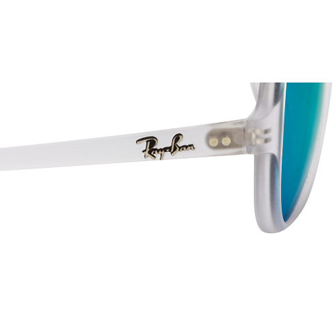 BRANDED White Full Rim Aviator right side