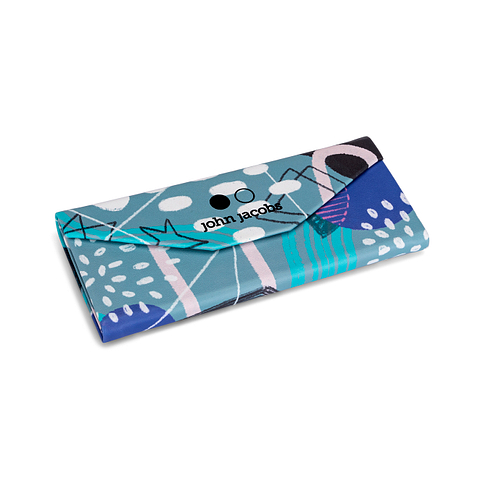 John Jacobs John Jacobs JJ Foldable Case 4 - Blue Outer Black Inside - India left side