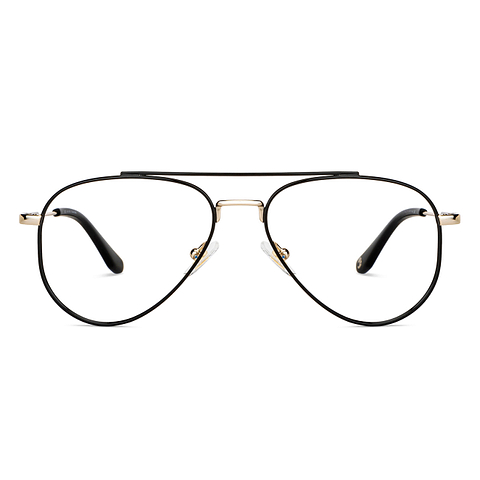 John Jacobs Online Black Full Rim Aviator right side