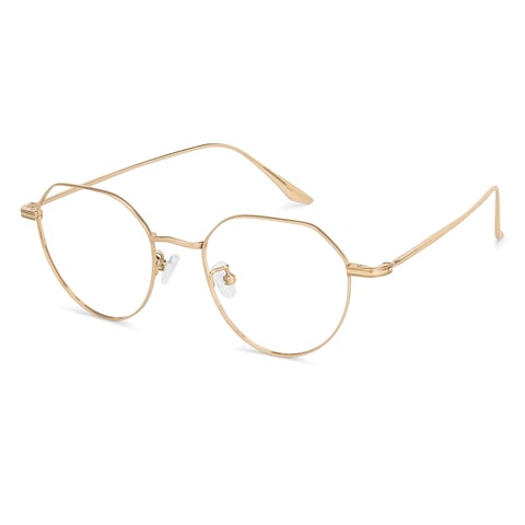 John Jacobs Online Gold Full Rim Geometric left side