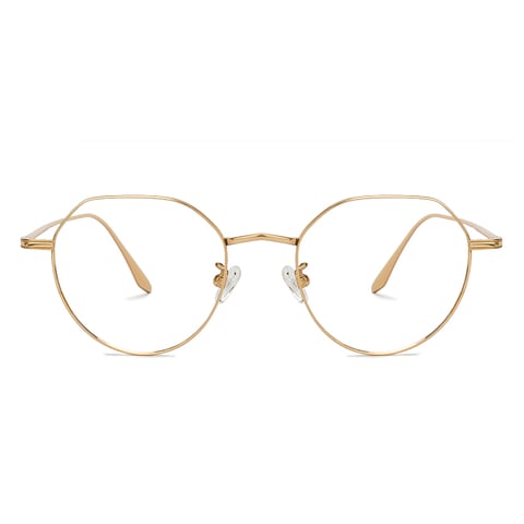 John Jacobs Online Gold Full Rim Geometric right side