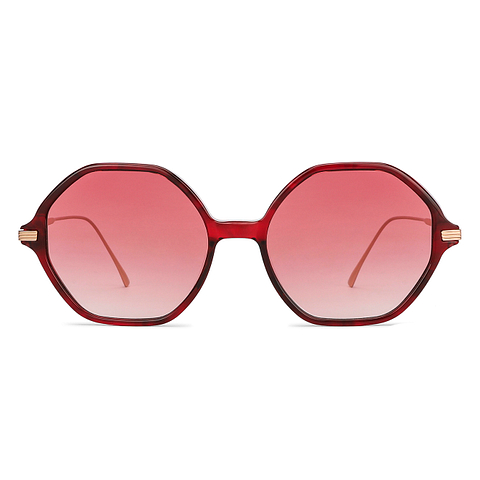 John Jacobs Online Red Full Rim Geometric right side