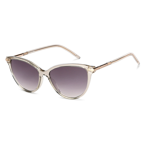 John Jacobs Online Gray Transparent Full Rim Cat Eye right side