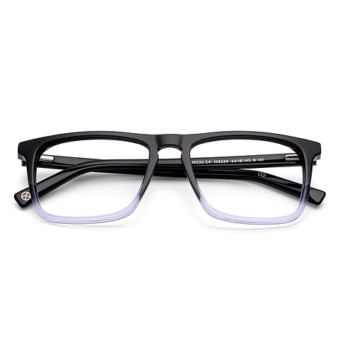 John Jacobs Black Blue Full Rim Square left side