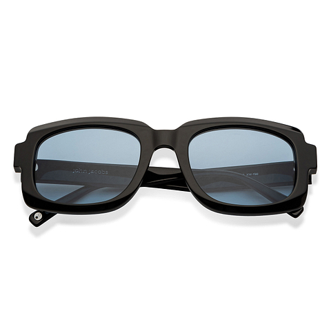 John Jacobs Black Full Rim Wayfarer left side