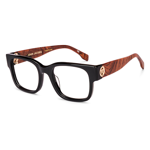 John Jacobs Black Full Rim Square right side