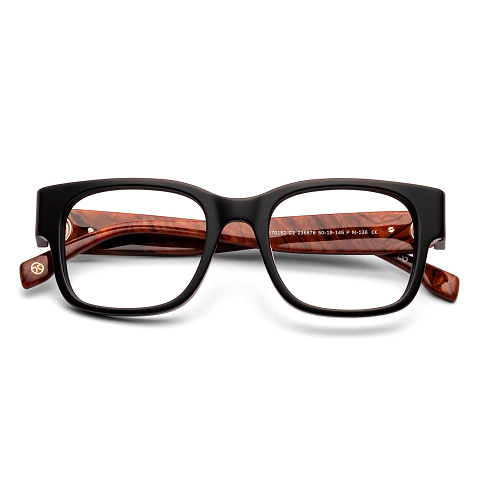 John Jacobs Black Full Rim Square left side