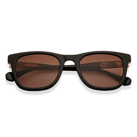 John Jacobs Black Full Rim Square left side