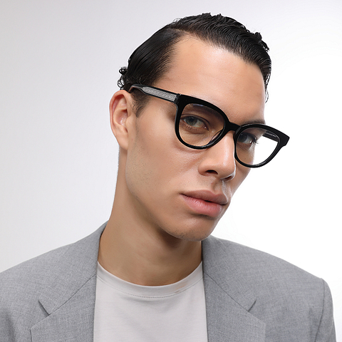 John Jacobs Online Black Full Rim Cat Eye right side